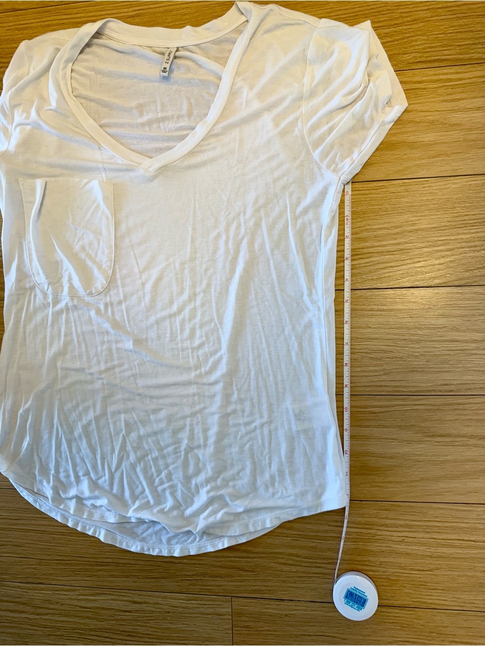 Z SUPPLY Classic White V-Neck Pocket Tee - Women's XS - EUC - Picture 3 of 7
